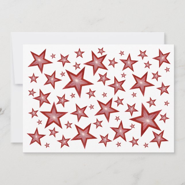 Red Stars invitation blanc (Devant)