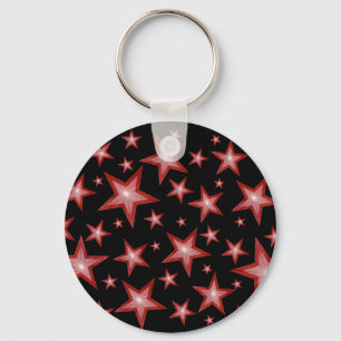 Red Stars keychain black