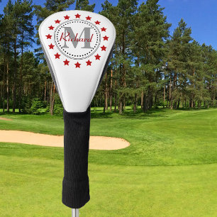 Red Stars Monogram Golf Head Cover