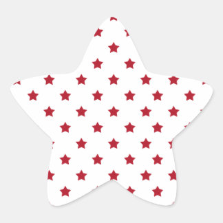 Red Stars on White Star Sticker