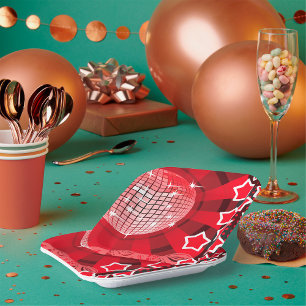 Red Stars Party Paper Plate