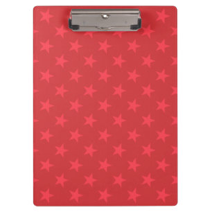 Red stars pattern clipboard
