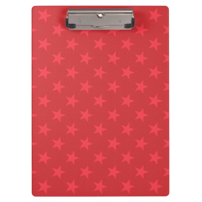Red stars pattern clipboard (Front)