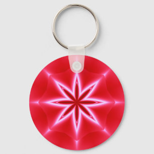 Red stars pattern keychain