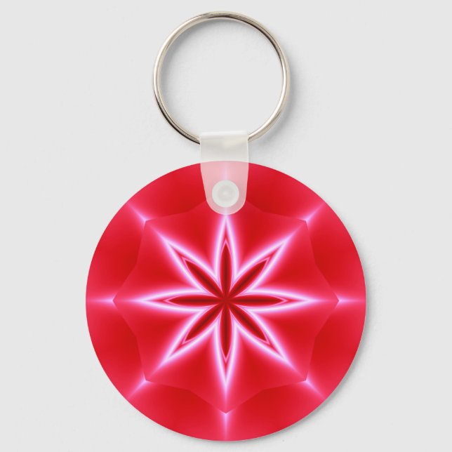 Red stars pattern keychain (Front)