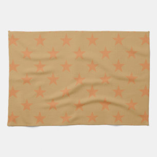 Red stars pattern kitchen towel