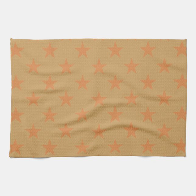 Red stars pattern kitchen towel (Horizontal)
