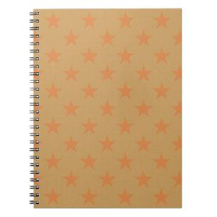 Red stars pattern notebook