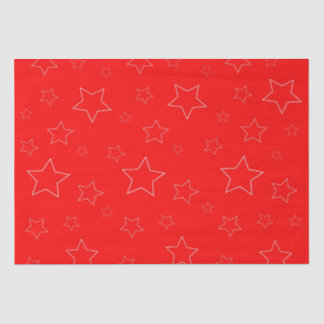 Red Stars Tissue Paper
