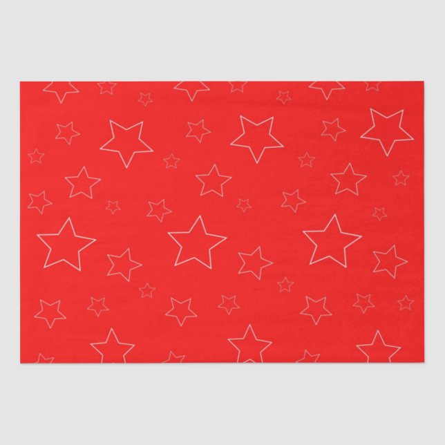 Red Stars Tissue Paper (Front)