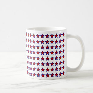 Red Stars w Blue Stroke Mug
