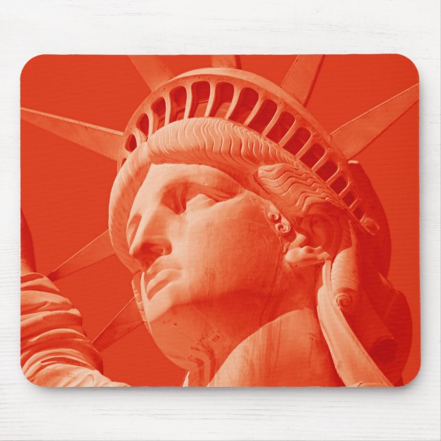 Red Statue of Liberty Mouse Pad (Front)
