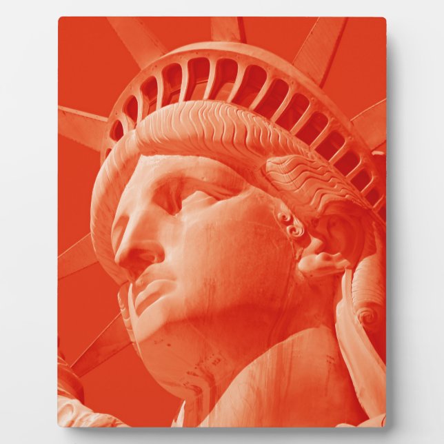 Red Statue of Liberty Plaque (Front)