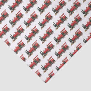 Red Steam Train  Tissue Paper