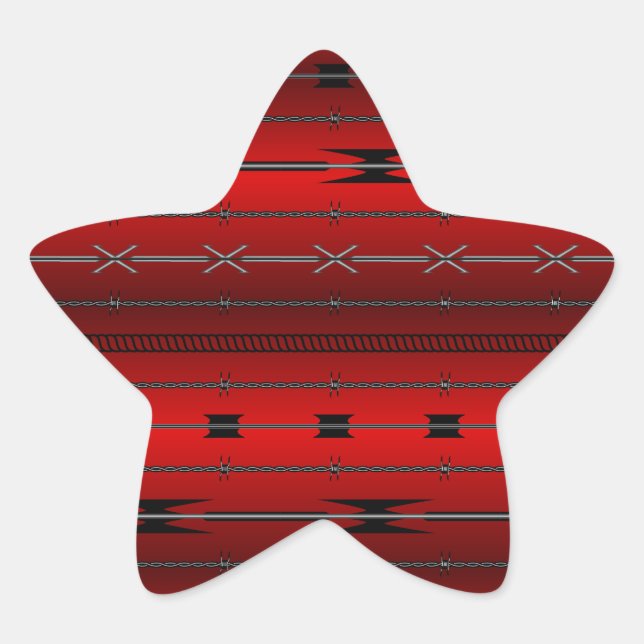 Red Steel Wires Star Sticker (Front)