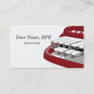 Red Steno Machine Court Reporter Business Cards