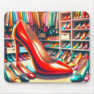 Red Stiletto In Closet Mouse Pad
