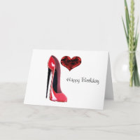 Red Stiletto Shoe and 3D Heart
