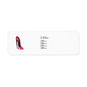 Red Stiletto Shoe Label