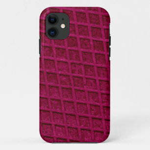 Red Stone Diamond Mosaic Abstract Art iPhone 11 Case