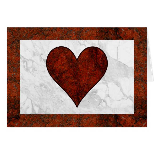 Red Stone Heart Pattern (Front Horizontal)