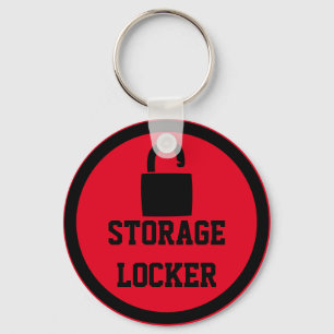 Red Storage Space Locker Keychain