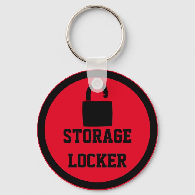 Red Storage Space Locker Keychain (Front)