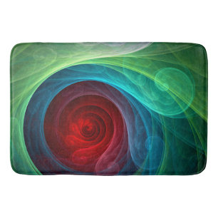 Red Storm Abstract Art Bath Mat