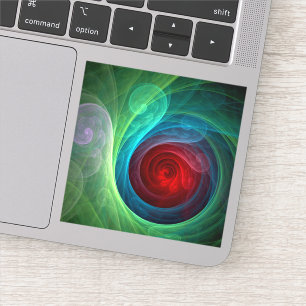 Red Storm Floral Modern Abstract Art Colour Patter