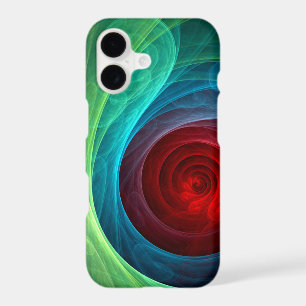 Red Storm Floral Modern Abstract Art Colour Patter