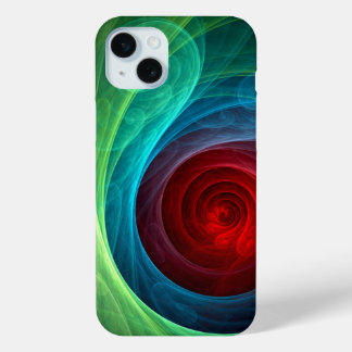 Red Storm Floral Modern Abstract Art Colour Patter iPhone 15 Mini Case