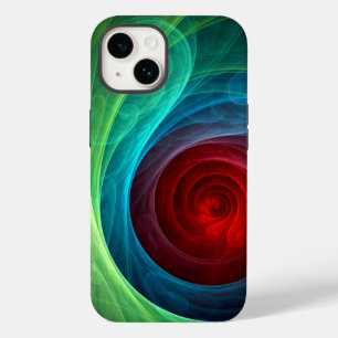Red Storm Floral Modern Abstract Art Colour Patter Case-Mate iPhone 14 Case