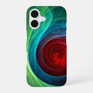 Red Storm Floral Modern Abstract Art Colour Patter iPhone 16 Case