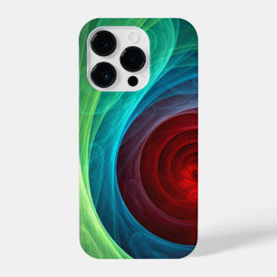 Red Storm Floral Modern Abstract Art Colour Patter iPhone 14 Pro Case