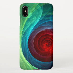 Red Storm Floral Modern Abstract Art Colour Patter iPhone XS Max Case