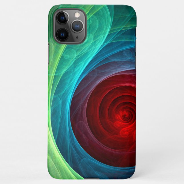 Red Storm Floral Modern Abstract Art Colour Patter iPhone Case (Back)
