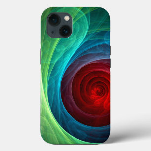 Red Storm Floral Modern Abstract Art Colour Patter iPhone 13 Case