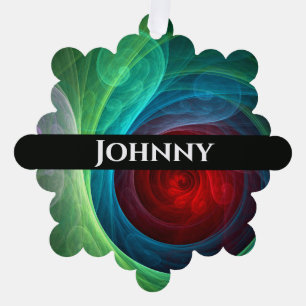 Red Storm Floral Modern Abstract Art Colour Patter Ornament Card