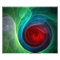 Red Storm Floral Modern Abstract Art Colour Patter
