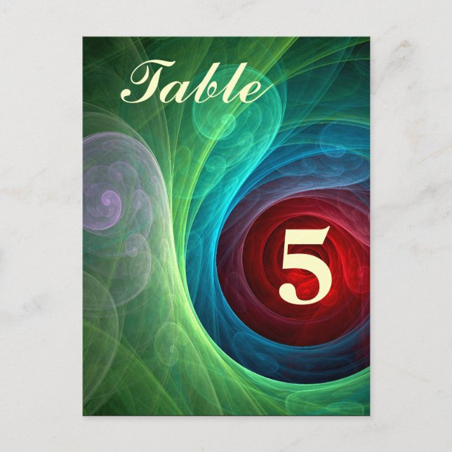 Red Storm Floral Modern Abstract Art Colour Patter Postcard (Front)