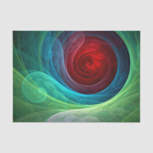 Red Storm Floral Modern Abstract Art Colour Patter Tissue Paper