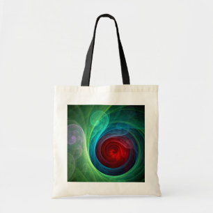 Red Storm Floral Modern Abstract Art Colour Patter Tote Bag