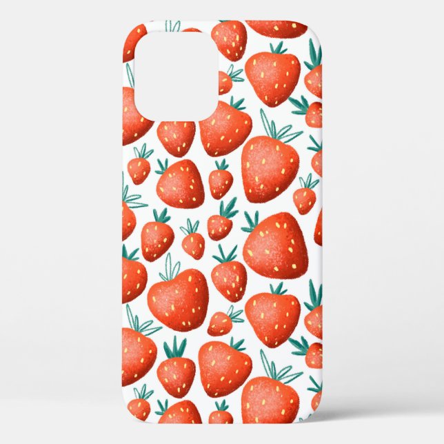 Red strawberries seamless pattern Case-Mate iPhone case (Back)