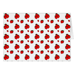 Red Strawberry Blank Art Card