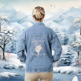 Red Strawberry Blue Berry Sweet Baby Shower Denim Jacket