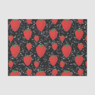 Red Strawberry Fruit Lovers Sweet Berries Elegant Tissue Paper