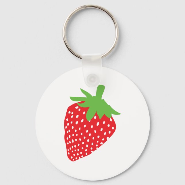 red strawberry icon keychain (Front)