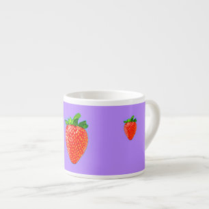 Red Strawberry in Pop Art Style Espresso Cup