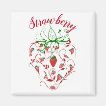 Red Strawberry Magnet