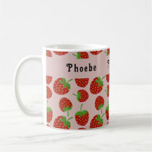 Red Strawberry Pattern  Custom Name